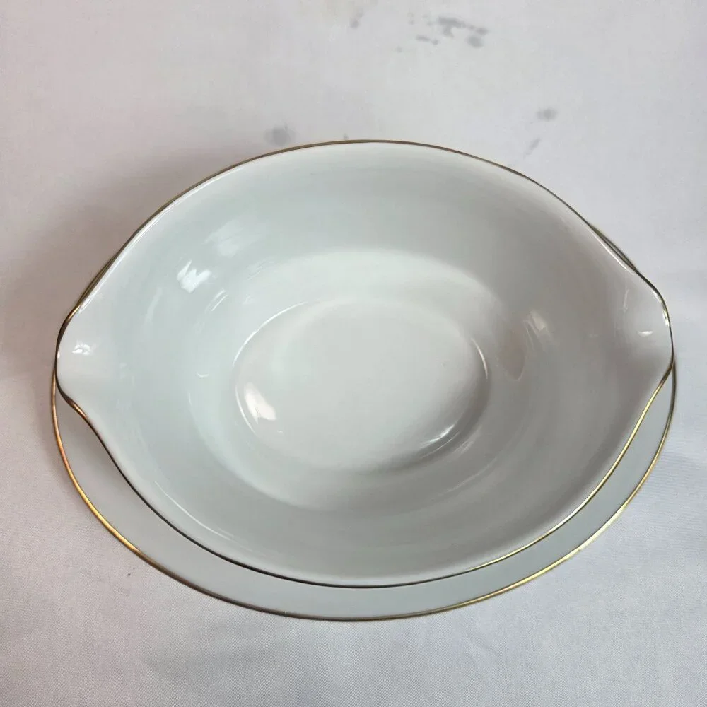 Noritake Longwood #2485 Gravy Boat with Underplate Purple, Blue & Yellow Flowers